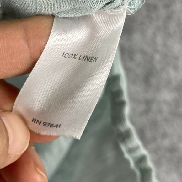 J Jill Love Linen Tunic Top Womens 2X Pale Green Coastal Relaxed Beachy - Picture 5 of 15